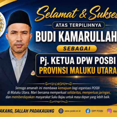Budi Kamarullah Jadi Pj Ketua DPW POSBI Maluku Utara, DPP Dorong Pembentukan Kepengurusan hingga Tingkat Desa