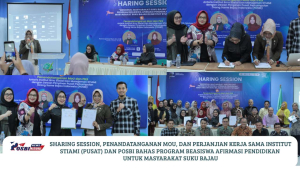 Sharing Session, Penandatanganan MoU, dan Perjanjian Kerja Sama INSTITUT STIAMI (PUSAT) dan POSBI Bahas Program Beasiswa Afirmasi Pendidikan untuk Masyarakat Suku Bajau