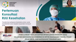 Ketum POSBI, Erni Bajau Ajukan 7 Usulan Daftar Inventarisasi Masalah dalam RUU Kesehatan ke Kemenkes RI untuk Masyarakat Pesisir, Pulau-Pulau Kecil, dan Masyarakat Perairan Laut